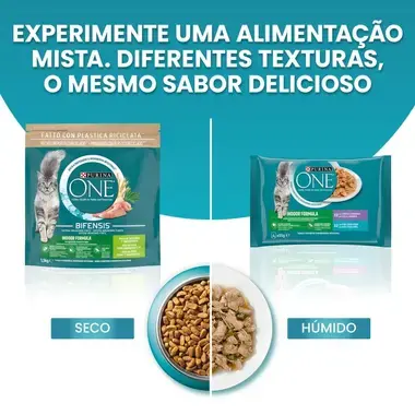 PURINA ONE Indoor Receitas em Molho - Atum - Vitela
