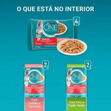 PURINA ONE Sterilcat Receitas em Molho - Salmão - Peru