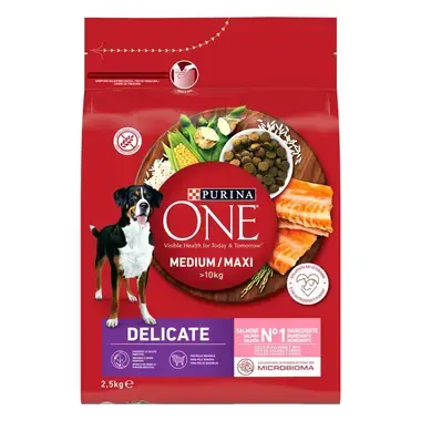 PURINA ONE Medium/Maxi Digestão Sensível - Rico em salmão