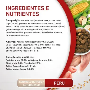 PURINA ONE Medium/Maxi Controlo de Peso - Rico em Peru