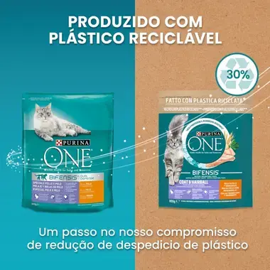 PURINA ONE Pele e Pelo - Rico em Frango e Cereais Integrais