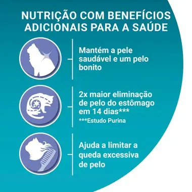 PURINA ONE Pele e Pelo - Rico em Frango e Cereais Integrais