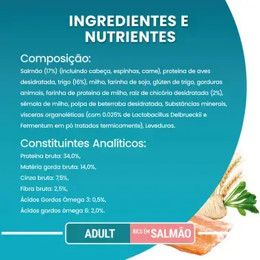 PURINA ONE Adult - Rico em Salmão e Cereais Integrais