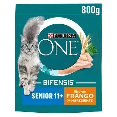 PURINA ONE Senior 11+, Rico em Frango e Cereais Integrais