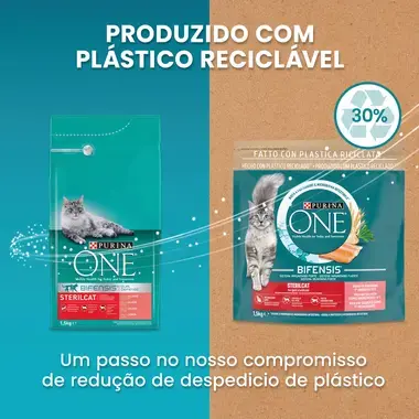 PURINA ONE Sterilcat - Rico em Salmão e Cereais Integrais