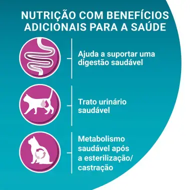PURINA ONE Sterilcat Delicate - Rico em Peixe do Oceano e Cereais Integrais