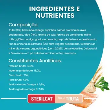 PURINA ONE Sterilcat - Rico em Truta e Cereais Integrais
