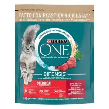 PURINA ONE Sterilcat - Rico em Vaca e Cereais Integrais