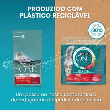 PURINA ONE Sterilcat - Rico em Vaca e Cereais Integrais