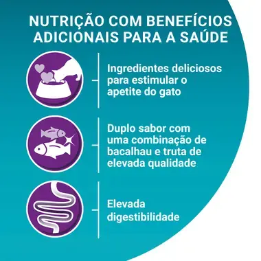 PURINA ONE - Apetite Difícil Rico em Bacalhau e Truta