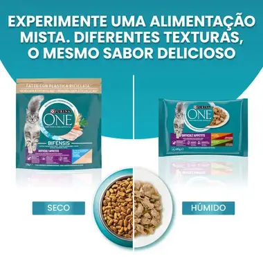 PURINA ONE - Apetite Difícil Rico em Bacalhau e Truta