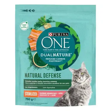 Purina ONE® Dual Nature Sterilcat Salmão com Espirulina