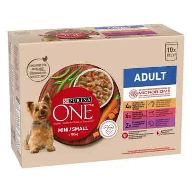 PURINA ONE Mini/Small Adulto Receitas em Molho - Frango - Borrego