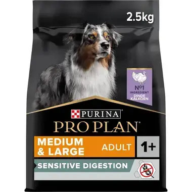 PRO PLAN Cão Adulto Porte Médio e Grande Digestão Sensível Grain Free Rico em Peru