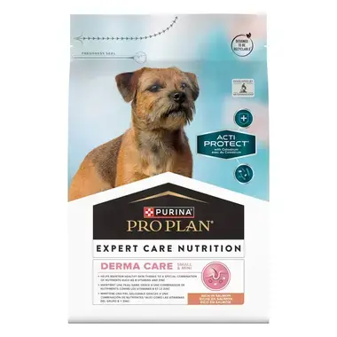 PRO PLAN ACTI-PROTECT Small & Mini Puppy / Pequeno & Mini Derma Care Rico em Salmão