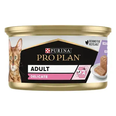 PRO PLAN Gato Adulto DELICATE Digestão Delicada Mousse, Rico em Peru