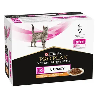PRO PLAN VETERINARY DIETS Feline UR St/Ox Urinary Saquetas com Frango