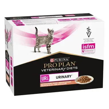 PRO PLAN VETERINARY DIETS Feline UR St/Ox Urinary Saquetas com Salmão