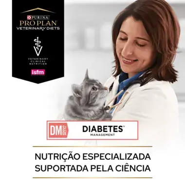 PRO PLAN VETERINARY DIETS Feline DM St/Ox Diabetes Management Saquetas com frango