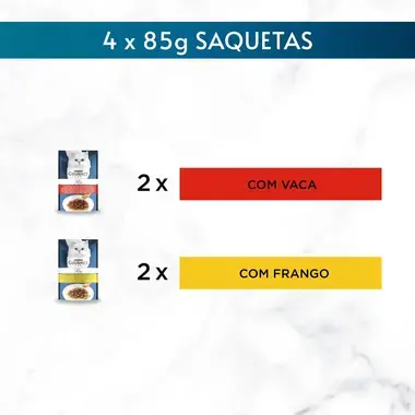 GOURMET Perle Delícias em Molho - Frango e Vaca