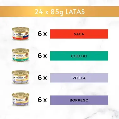 GOURMET Gold Mousse com Coelho, com Vaca, com Vitela, com Borrego