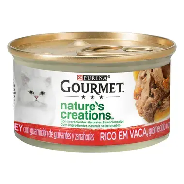 GOURMET Nature's Creations Vaca, guarnecido com Ervilhas e Cenouras