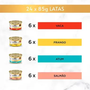 GOURMET Gold Tartelette - com Frango, com Vaca, com Atum, com Salmão