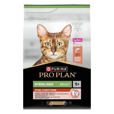 PRO PLAN Esterilizado Adulto 1+ VITAL FUNCTIONS | FUNÇÕES VITAIS Rico em Salmão