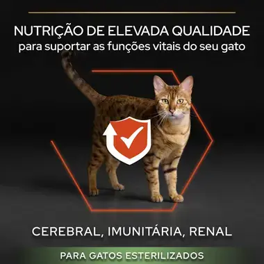 PRO PLAN Esterilizado Adulto 1+ VITAL FUNCTIONS | FUNÇÕES VITAIS Rico em Salmão
