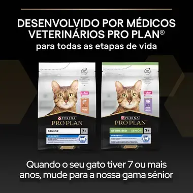 PRO PLAN Esterilizado Adulto 1+ VITAL FUNCTIONS | FUNÇÕES VITAIS Rico em Salmão