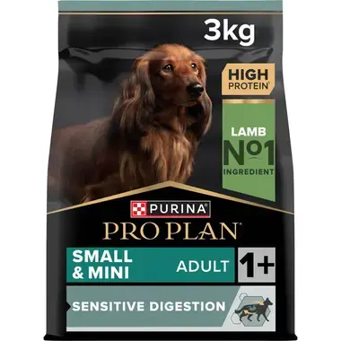PRO PLAN Cão Adulto de Porte Pequeno & Mini Digestão Sensível Rico em Borrego
