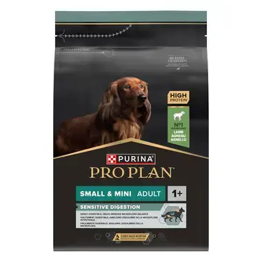 PRO PLAN Cão Adulto de Porte Pequeno & Mini Digestão Sensível Rico em Borrego