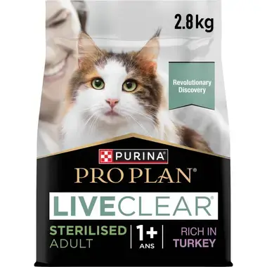 PRO PLAN LIVECLEAR Sterilised Adulto 1+ Rico em Peru