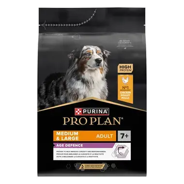 PRO PLAN Cão Adulto 7+ Porte Médio e Grande Age Defence Rico em Frango