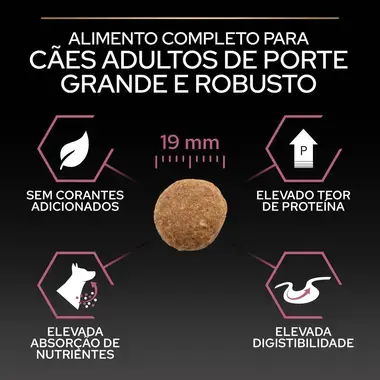 PRO PLAN Cão Adulto Porte Grande e Robusto Pele Sensíve Rico em Salmão