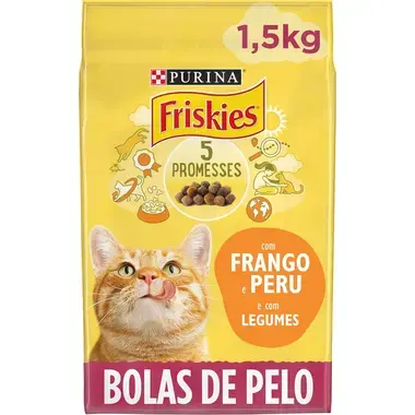 7613034945808 FRISKIES Bolas de Pelo Frango Peru - Gato Seco