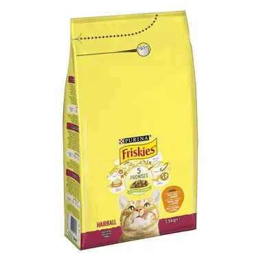 7613034945808 FRISKIES Bolas de Pelo Frango Peru - Gato Seco
