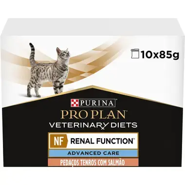 7613287873910 PRO PLAN VETERINARY DIETS Feline NF Renal Function ADVANCED CARE Saquetas com Salmão