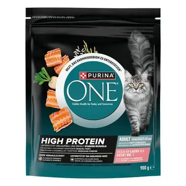 PURINA® ONE® High Protein Rico em Salmão