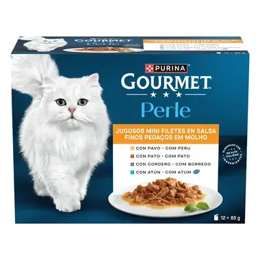 GOURMETTM Perle Finos Pedaços em Molho - Peru, Atum, Pato, Borrego