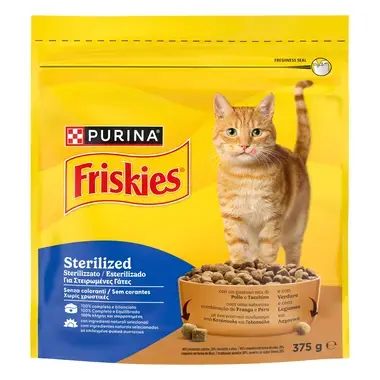 FRISKIES Esterilizado Frango e Peru - Gato Seco