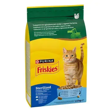 FRISKIES Esterilizado Salmão e Atum - Gato Seco