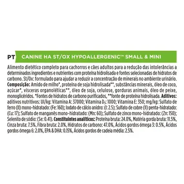 PURINA® PRO PLAN® VETERINARY DIETS HA St/Ox Hypoallergenic™ Small & Mini