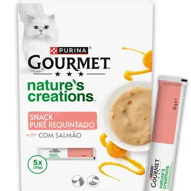 GOURMET Nature's Creations Snack Puré Com Salmão e uma pitada de Cenoura