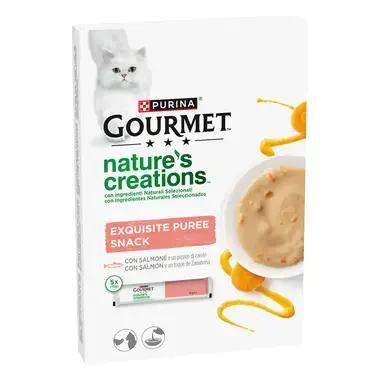 GOURMET Nature's Creations Snack Puré Com Salmão e uma pitada de Cenoura