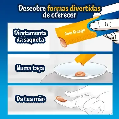 FELIX® Deli Moments™ snacks líquidos saborosos para gatos com frango saquetas 4x10g