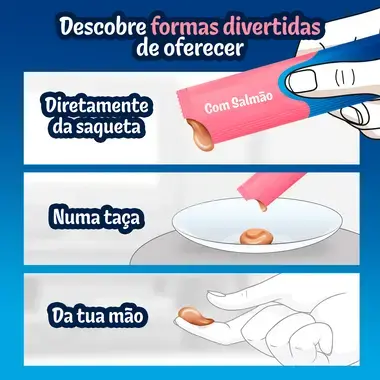 FELIX® Deli Moments™ Snacks líquidos saborosos para gatos com salmão saquetas 4x10g