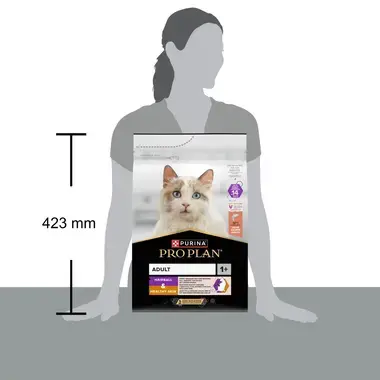 PRO PLAN Adulto 1+ HAIRBALL & HEALTHY SKIN Rico em Salmão