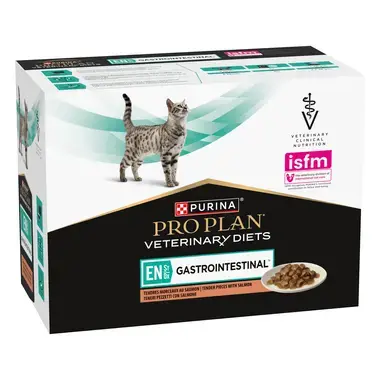PRO PLAN VETERINARY DIETS Feline EN St/Ox Gastrointestinal Saquetas com Salmão