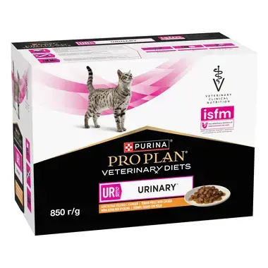 PRO PLAN VETERINARY DIETS Feline UR St/Ox Urinary Saquetas com Frango